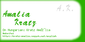 amalia kratz business card